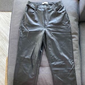 Abercrombie & Fitch vegan leather 90’s straight pants